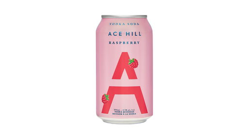 [60418-AH-RRTD] Ace Hill Raspberry Vodka Soda - 24 x 355mL