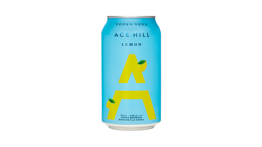 Ace Hill Lemon Vodka Soda - 12 x 355mL