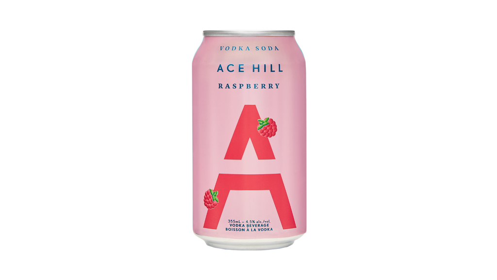 Ace Hill Raspberry Vodka Soda - 12 x 355mL