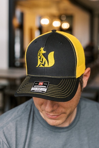 [123524] NCC Trucker Hat Black and Yellow